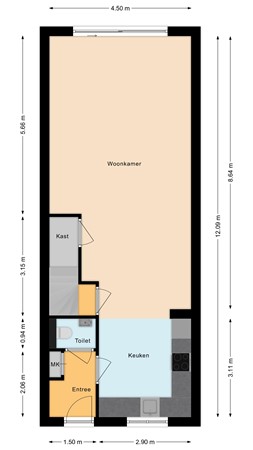 Floorplan - Souverijnsakker 9, 5463 MT Veghel